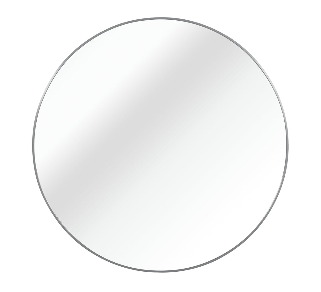 Silver Round Wall Mirror | 36 in.