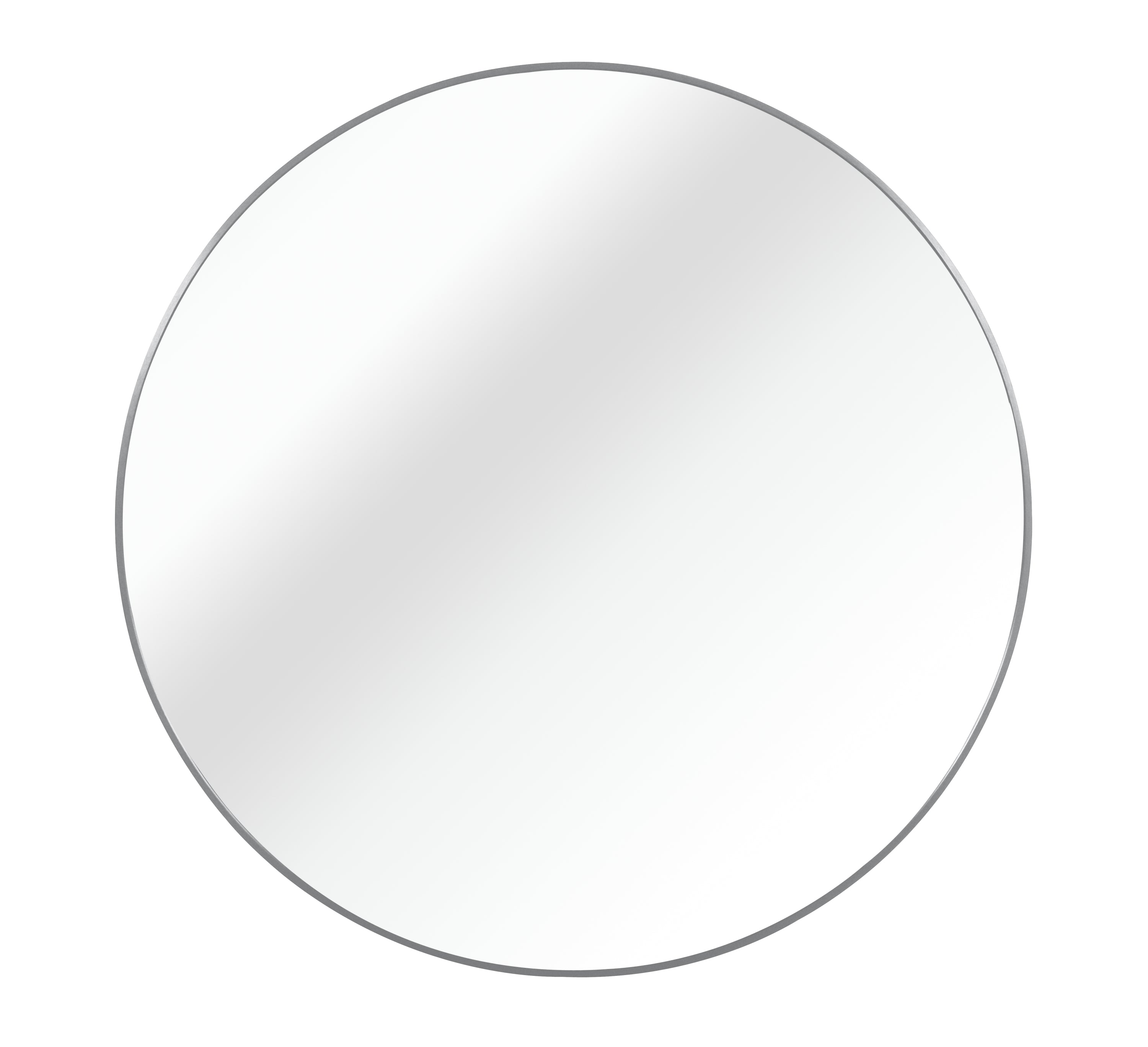 Silver Round Wall Mirror | 36 in.