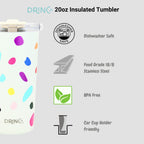 DRINCO® Seattle 20oz Insulated Tumbler Leakproof w/straw-Blots