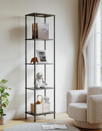 Display Shelf Floor Lamp With RGBW Light And Black Finish