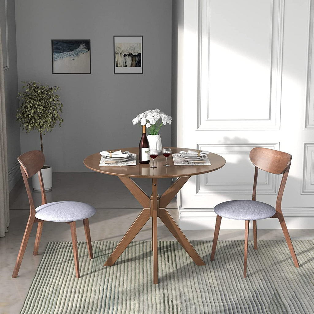Round Dining Table Set 36 Inch With Cushioned Chairs
