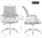 Ergonomic Grey Office Chair With Lumbar Support