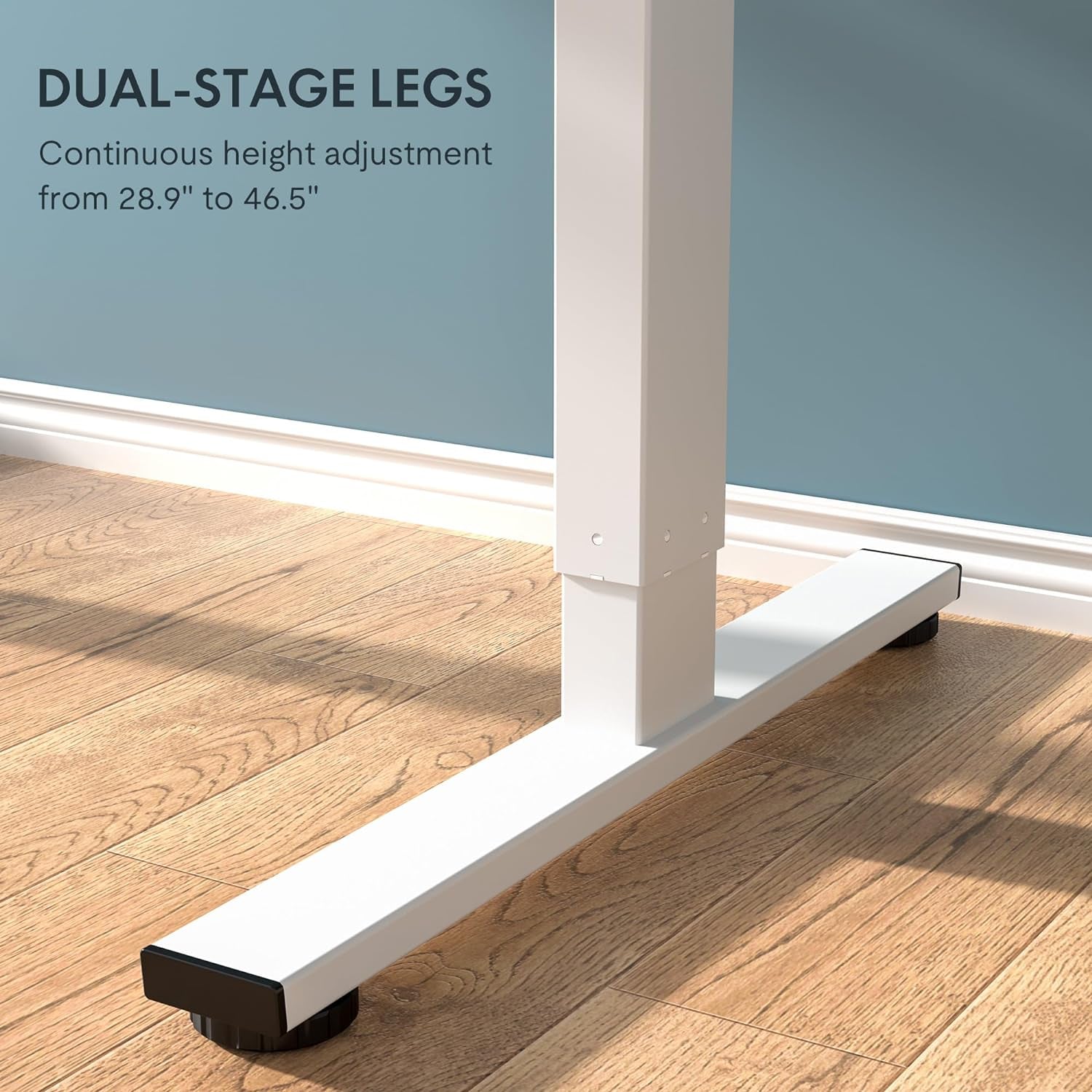 EN1 Electric Standing Desk 48x24 Inches White Frame