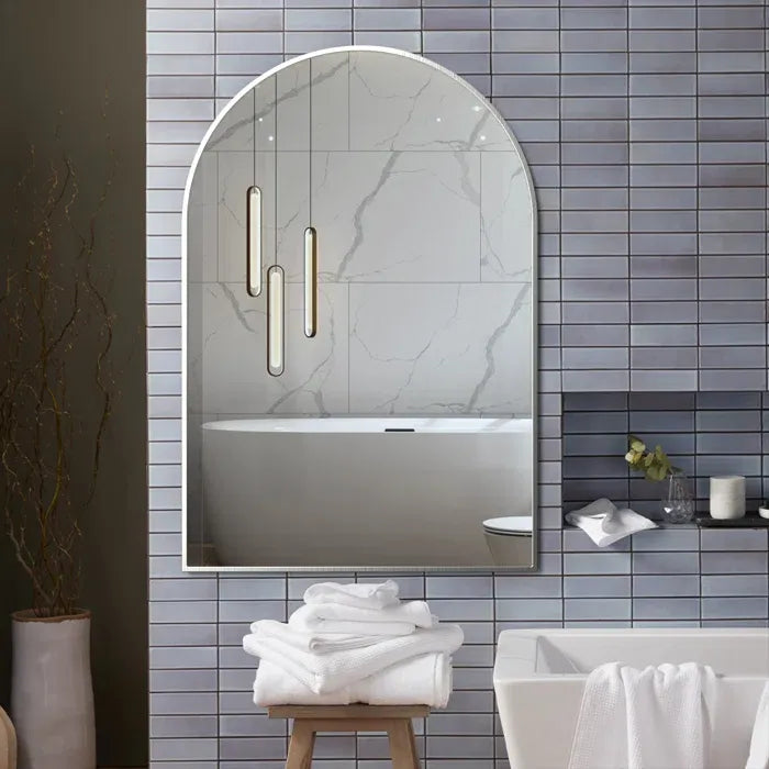 Silver Arched Wall Mirror | 20×30 in.