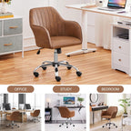 Brown Ergonomic Chair With Adjustable Height