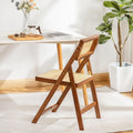 Walnut Rattan Folding Chair — Indoor & Outdoor Dining