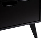 Modern Six Drawer Dresser Black 52 Inch Bedroom Storage