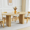 Natural Wood Dining Table — 70.8 Inch For Kitchen And Dining Room