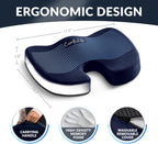 Gel Memory Foam Seat Cushion For Office Chair Navy
