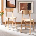 Dining Chairs Set Natural Wood Mid Century Retro 2 Chairs