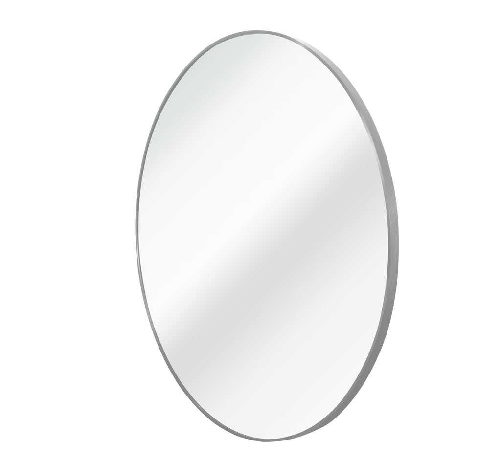 Silver Round Wall Mirror | 36 in.
