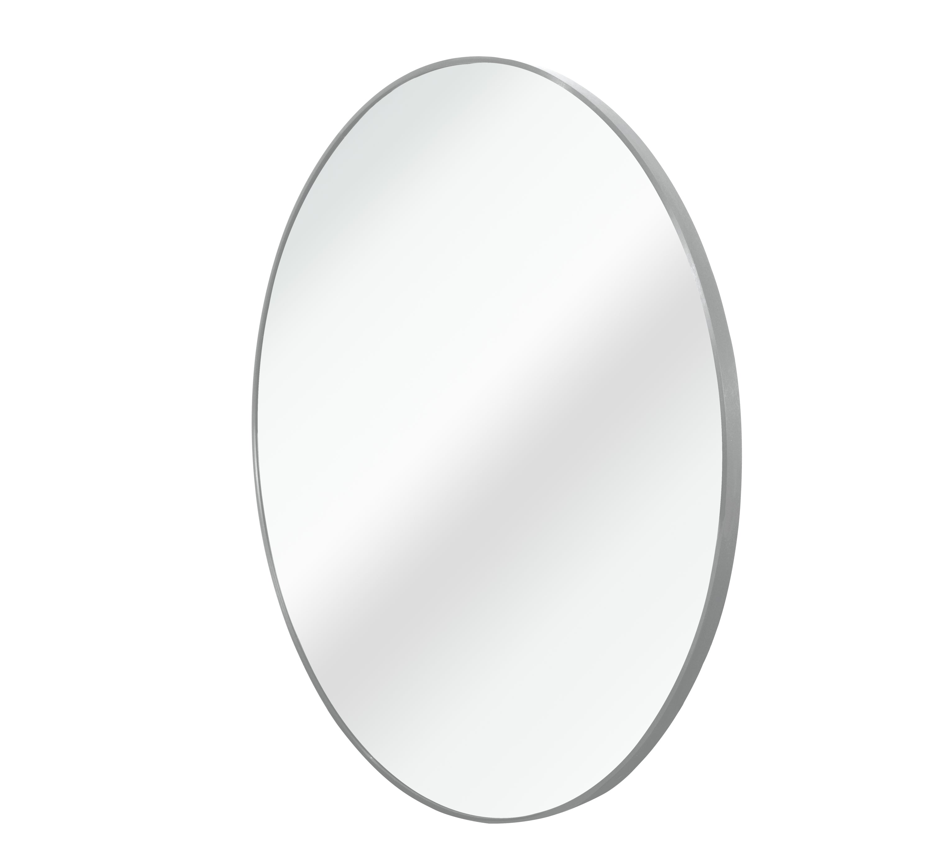 Silver Round Wall Mirror | 36 in.