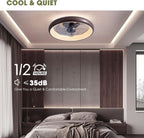 20 Inch Ceiling Fan With Dimmable Led Lights And Remote