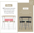 Small Minimalist Wooden Kitchen Table And Chair Set For Two
