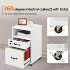 White Vertical File Cabinet With Locking Top Drawer