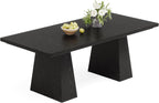 63-Inch Black Dining Table For 4 To 6 Guests For Kitchen And Dining