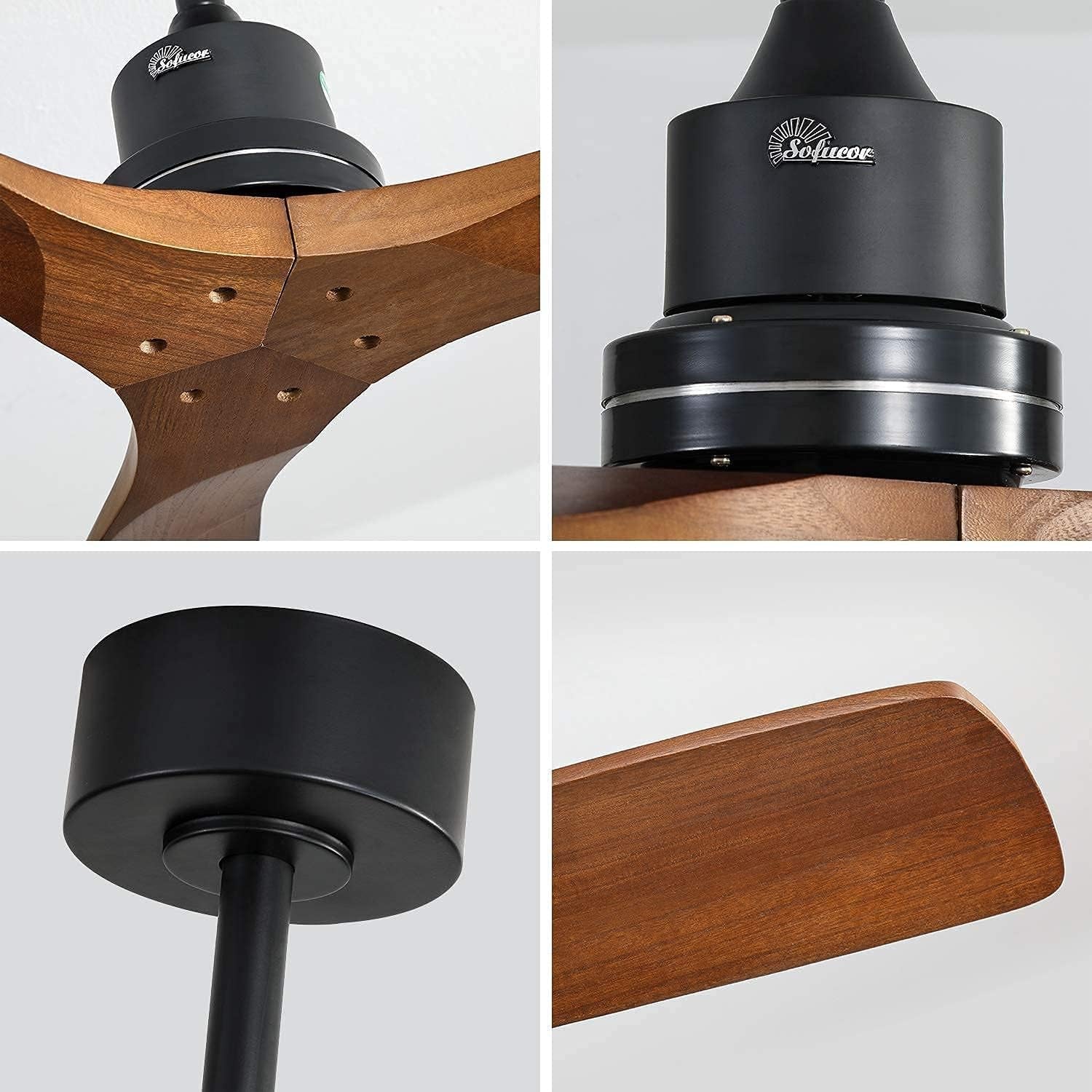 52 Inch Low Profile Ceiling Fan With Remote Indoor Outdoor