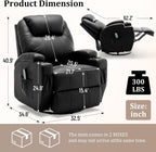 Massage Heat Swivel Recliner Chair For Living Room