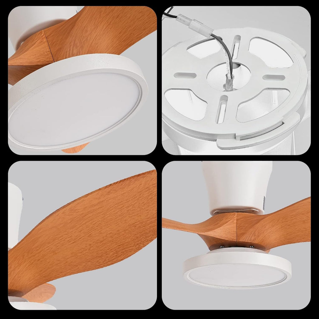 32 Inch Quiet Ceiling Fan With LED Light – Remote Control