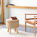 Tagaytay Natural Wood Stool Ottoman-0